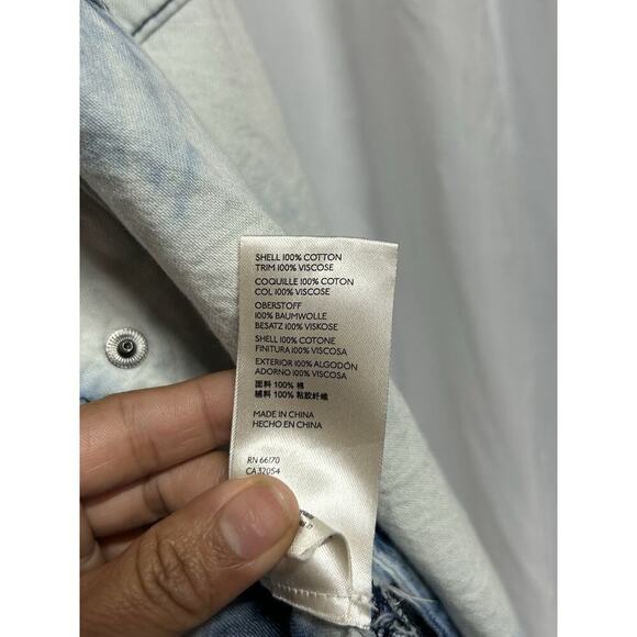 We The Free Sunshine Coast Patchwork Shacket Boho Oversized Tie Dye Sz Med - Picture 5 of 12